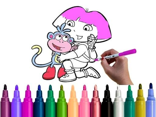 Dora Coloring Fun Time game cover